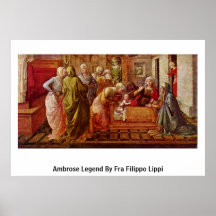 Légende d'Ambrose par ATF Filippo Lippi Affiches