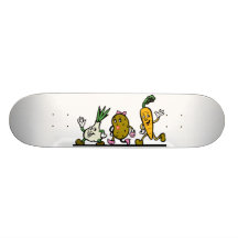 légumes courants drôles plateaux de skateboards