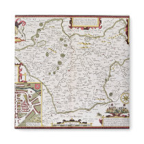 Leicester, engraved by Jodocus Hondius Magnet