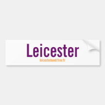 Leicester sticker - Purple logo + orange URL Adhésif Pour Voiture