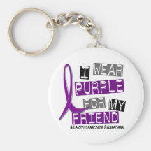 LEIOMYOSARCOMA I Wear Purple For My Friend 37 Keychain