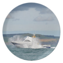 Leisure Fishing Boat Party Plate