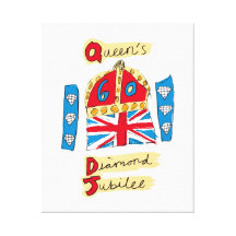 L'emblème de jubilé de diamant de la Reine Impressions Sur Toile