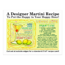 Lemon Aide Martini Recipe Postcard