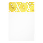 Lemon background stationery paper