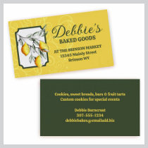 lemon branch chef catering business card