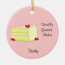 Lemon Cake Christmas Ornament