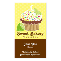 Lemon & Chocolate Cupcake Business Cards
