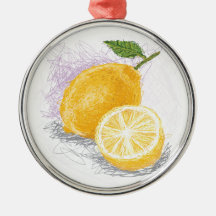 lemon christmas tree ornament