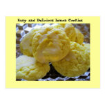 Lemon Cookie Recipe Post Card