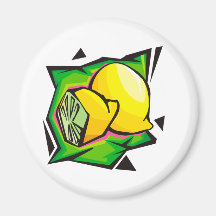 Lemon Disco Fridge Magnets