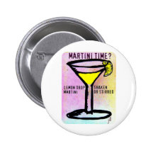 LEMON DROP MARTINI TIME PASTEL PRINT by Jill Pins