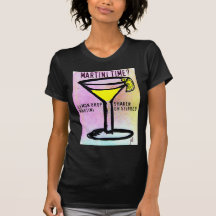 LEMON DROP MARTINI TIME PASTEL PRINT by Jill Tee Shirt