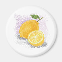 lemon fridge magnet