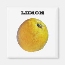 Lemon - (Fridge Magnet Square)