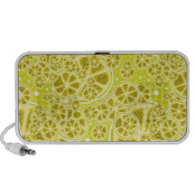 Lemon Fruit Slice Pattern iPod Speaker