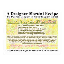 Lemon Grapefruit Martini Recipe Postcard