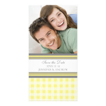 Lemon Grey Save the Date Wedding Photo Cards