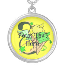 Lemon Lime Ice Cream Necklace
