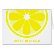 Lemon Personalized Notecard