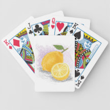 lemon playing cards
