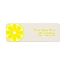 Lemon Slice Address Label
