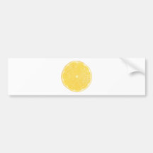 Lemon slice bumper sticker