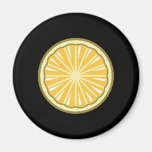 lemon slice fridge magnet