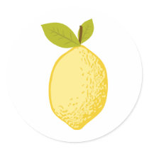 Lemon Round Sticker