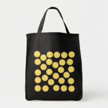 Lemon Tart Pattern. Sunny Yellow. Tote Bag