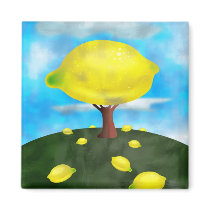 Lemon Tree Refrigerator Magnet