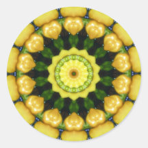 Lemon Tree Round Stickers