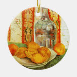 Lemons and Decanter, 1887 by Vincent Van Gogh Christmas Ornaments