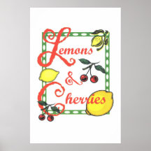 Lemons & Cherries Print