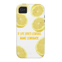 Lemons in Life Make Lemonade Vibe iPhone 4 Cases
