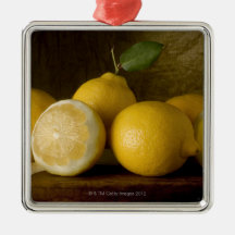 lemons on wood ornaments