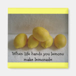 Lemons With 'Life" saying Refrigerator Magnet