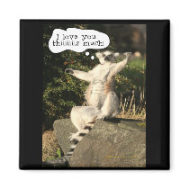 Lemur Love You This Much Funny  Fathers Day Refrigerator Magnet