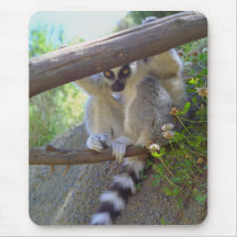 Lemur Peeking Mousepad