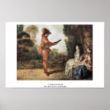 L'Enchanteur By Watteau Antoine Poster