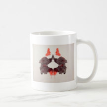L'encre d'essai de Rorschach éponge le plat 2 deux Tasses