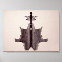 L'encre d'essai de Rorschach éponge le plat 6 Poster