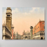 L'endroit de St Mark avec le campanile, cla de Ven Poster
