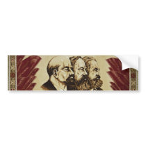 Lenin Marx Engels socialist bumper sticker
