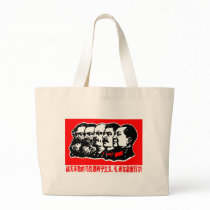 Lenin Marx Mao Zedong Tote Bags