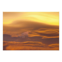 Lenticular cloud at sunset photographic print