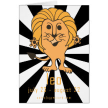 Leo Birthday Card