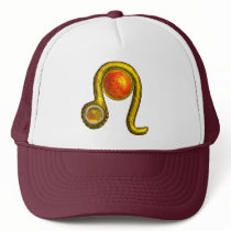 LEO , Golden ,Zodoac Birthday Jewel Mesh Hats