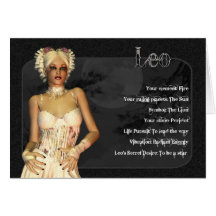 Leo Gothic Zodiac Birthday Card