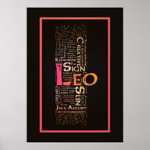 Leo Key Words Poster